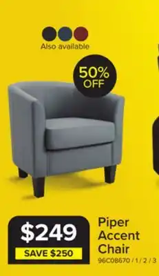 Leon's Piper Accent Chair - Light Grey offer