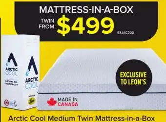 Leon's Feeling Connected - So Sleepy Arctic Cool Medium Tight Top Twin Mattress-in-a-Box offer