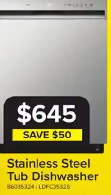 Leon's LG Stainless Steel Dishwasher with 3rd Rack - LDFC3532S offer