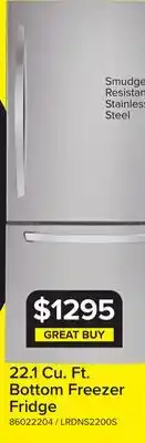 Leon's LG 30 22.1 Cu. Ft. Stainless Steel Bottom-Freezer Refrigerator - LRDNS2200S offer