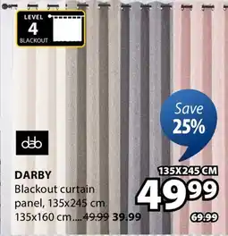 JYSK DARBY Blackout curtain panel offer