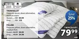 JYSK TRONFJELLET Polyester duvet offer