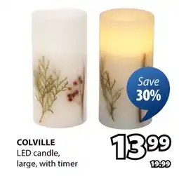 JYSK COLVILLE LED candle offer