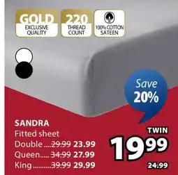 JYSK SANDRA Fitted sheet offer