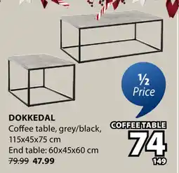 JYSK DOKKEDAL Coffee table offer
