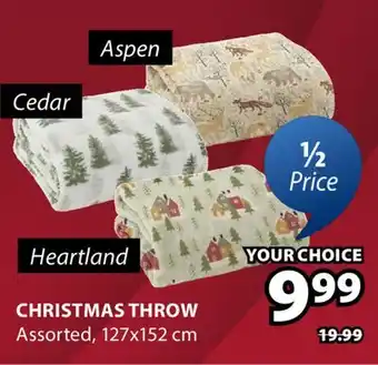 JYSK Cedar, Heartland, Aspen CHRISTMAS THROW offer