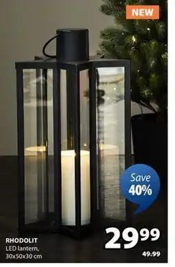 JYSK RHODOLIT LED lantern offer