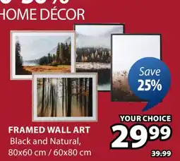 JYSK FRAMED WALL ART Black and Natural offer
