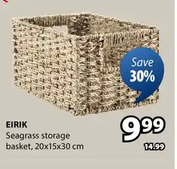 JYSK EIRIK Seagrass storage basket offer