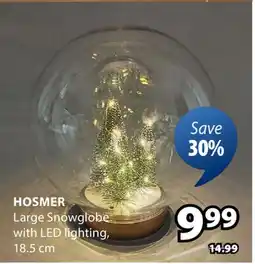 JYSK HOSMER Large Snowglobe with LED lighting offer