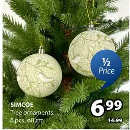 JYSK SIMCOE Tree ornaments offer
