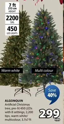 JYSK ALGONQUIN Artificial Christmas tree, pre-lit 450 LEDs offer