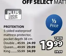 JYSK PROTEKTION 5-sided waterproof mattress protector offer