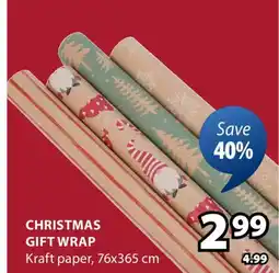 JYSK CHRISTMAS GIFT WRAP Kraft paper offer