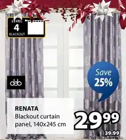JYSK RENATA Blackout curtain panel offer