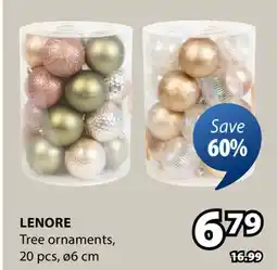 JYSK LENORE Tree ornaments offer
