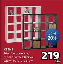 JYSK KEENE 16-cube bookcase offer