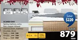 JYSK SCANDI OAK Spring mattress offer
