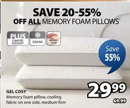 JYSK GEL COSY Memory foam pillow offer