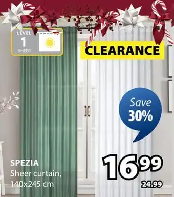 JYSK SPEZIA Sheer curtain offer