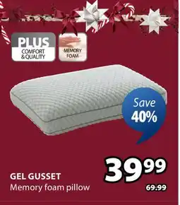 JYSK GEL GUSSET Memory foam pillow offer