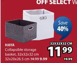 JYSK HAYA Collapsible storage basket offer
