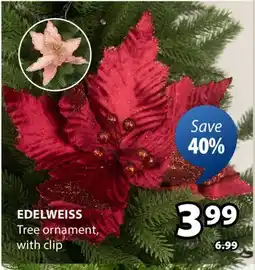 JYSK EDELWEISS Tree ornament offer
