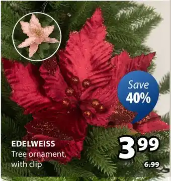 JYSK EDELWEISS Tree ornament offer