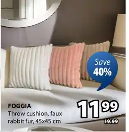 JYSK FOGGIA Throw cushion, faux rabbit fur offer