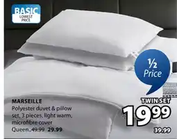 JYSK MARSEILLE Polyester duvet & pillow set pieces offer