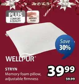 JYSK WELLPUR STRYN Memory foam pillow offer