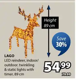 JYSK LAGO LED reindeer offer
