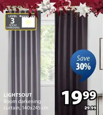 JYSK LIGHTSOUT Room darkening curtain offer
