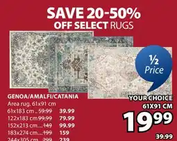 JYSK GENOA/AMALFI/CATANIA Area rug offer