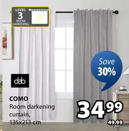 JYSK COMO Room darkening curtain offer