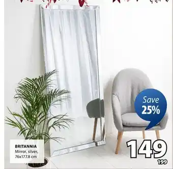 JYSK BRITANNIA Mirror, silver offer