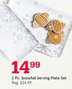 Kitchen Stuff Plus KSP Christmas Entertain 'Snowfall' Porcelain Serving Plate Set offer