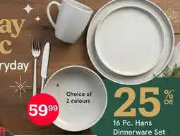 Kitchen Stuff Plus KSP HANS STONEWARE DINNERWARE SET/16 WHITE offer