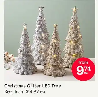 Kitchen Stuff Plus KSP XMAS GLITTER LED TREE 21CM H CHAMPAGNE offer