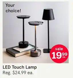 Kitchen Stuff Plus JS GOURMET SPIRIT MODERN LED TOUCH LAMP 13 X 9 X 27.5 CM H BLACK offer