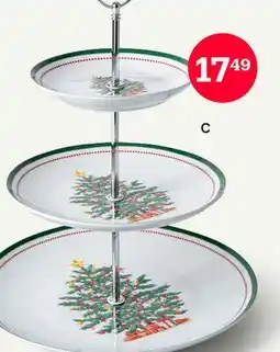 Kitchen Stuff Plus KSP XMAS EVERGREEN PORCELAIN BUFFET STAND 3-TIER EVERGREEN offer