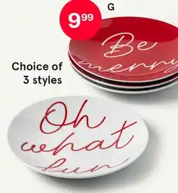 Kitchen Stuff Plus KSP XMAS CHEERS PORCELAIN COCKTAIL PLATE FESTIVE CHEER SET/4 6 / 16 CM DIA. MULTI COLOUR offer
