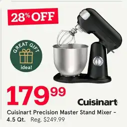 Kitchen Stuff Plus CUISINART PRECISION MASTER STAND MIXER 4.5 QT / 4.25 L SILVER offer