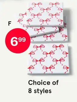 Kitchen Stuff Plus HARMAN XMAS CERAMIC COASTER BOW REPEAT SET/4 4 X 4 RED/WHITE offer