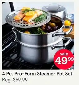 Kitchen Stuff Plus KSP PRO-FORM STEAMER POT SET/4 26 CM / 10 DIA. ST/STEEL offer