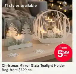Kitchen Stuff Plus Christmas Mirror Glass Tealight Holders offer