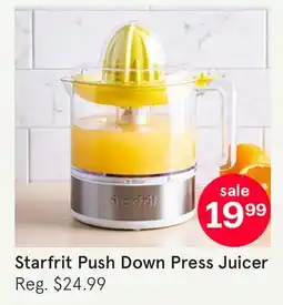 Kitchen Stuff Plus STARFRIT PUSH DOWN PRESS JUICER 800/ ML / 30- WATT WHITE/STAINLESS STEEL offer