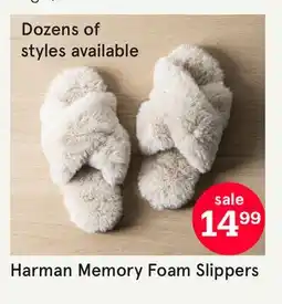 Kitchen Stuff Plus Harman Memory Foam Slippers offer