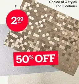 Kitchen Stuff Plus Ritz Metallic Placemats offer