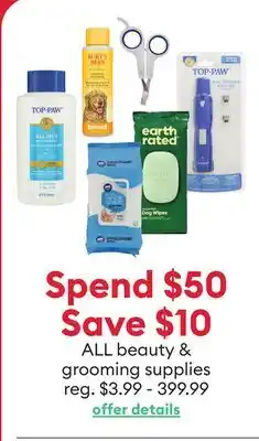 Petsmart ALL beauty & grooming supplies offer